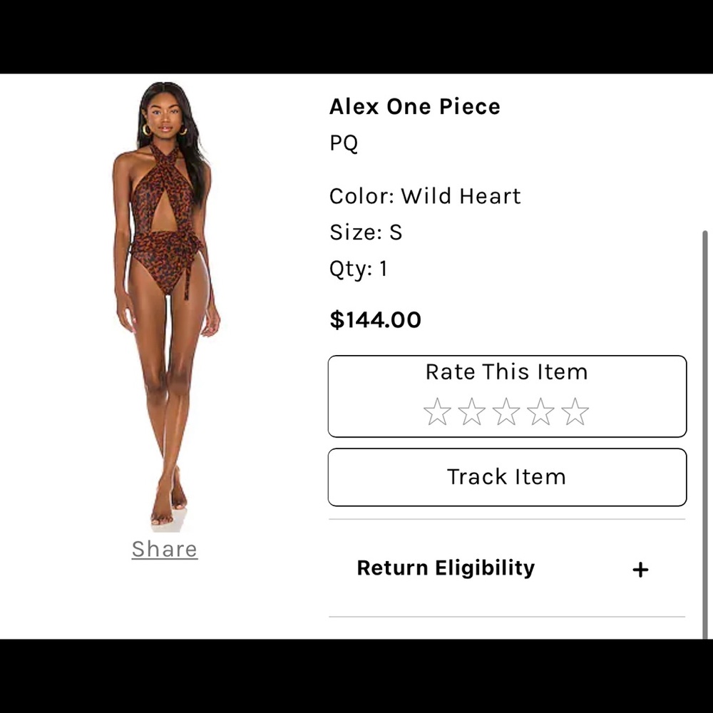 Brand New One Piece Revolve Bathing Suit